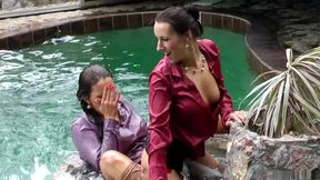 Best pornstars Valentina Ross, Bella Baby and Celine Noiret in incredible group sex, outdoor porn clip