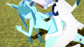 Glaceon Gets Handjob & Fucked By Cinderace for Rough Creampie in 3D Hentai Yiff