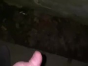 Last night of freedom before lockdown having a wank with big cumshot