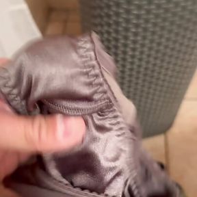 Satin granny panties compilation