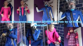 Invisible Neoprene Spy Agent BUFFED in Cum by 14 Horny Recruits! Wetsuit Libido Overload + Shower Orgasms - MP4 HD