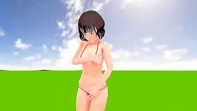 Toyotanono Struts Sexy Swimwear Fantasy – Sultry Anime Babe Bounces Alluringly