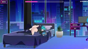 Cute Anime Nightgamer Seduces in Bed for Erotic Fun
