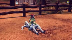 Futa Dark Elf vs Petite Goblin Girl on the farm. [GAME: Breeders of the Nephelym]