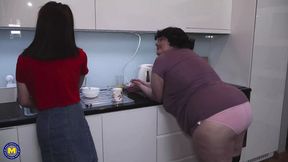 Two Bbw Moms Enjoy Teen Girl