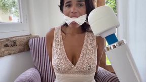 Office Self Bond: Secretary Latina Ties Herself up for Boss, Gives Blowjob and Foot Job Then Hogtied HD