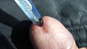 the urethra with a brush