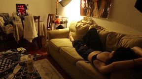 Choked Tied Asian Lesbian Spanked to Dripping Orgasm Ruin