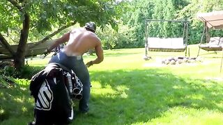 MaskXXX.com - Zack's bearded muscular biker persona gets wild outdoors