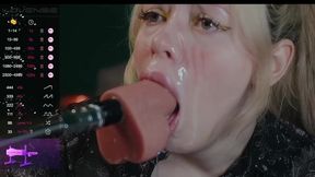 Little Slut Getting Amazing Face Fack and Deepthroat Gag From Fuck Machine