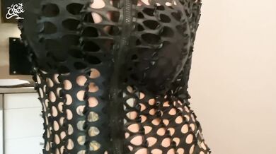 Your dominatrix FUCKS you with a STRAP-ON !!