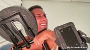 Dude Bound On Spanking Bench Tickled
