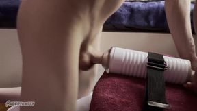 Twink Stuffs Giant Fleshlight Raw Pounding Fuck
