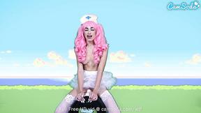 ”Camsoda - Delilah Day Cosplay As Nurse Joy from Pokémon Rides Sex Machine”