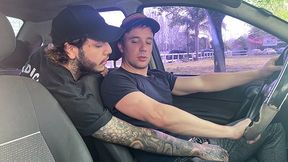 Super-Fucking-Hot Driver Jonas Matt Agrees To Give Chiwi Dark-Hued A Ride If He Gives Him His Pooper - Weenie Rides