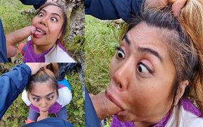 Outdoor Ahegao BJ/facial