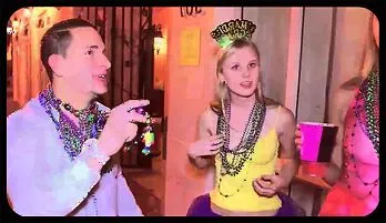 Wild Mardi Gras Bash: Blonde Best Friends Share Intense Orgy Fun