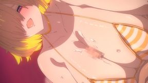 Striped Bikini Eleg Mitchili Big Will Make You Ejaculate Very Thick. Japanese Hentai Anime/titty Fuck/nikke Elegg