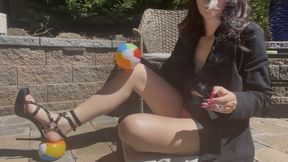 Popping your balls on my smoke break