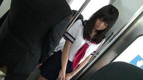 Hot Asian blonde takes huge load post blow job