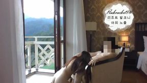 Asian couple loves to screw at balcony 변태 발코니 섹스 커플[PKRK-006 FS Sample] (Abella Danger &mdash;  Autumn Falls)