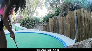 Thickumz - SlimThick Ebony Gets Dirty while at MIniGolf