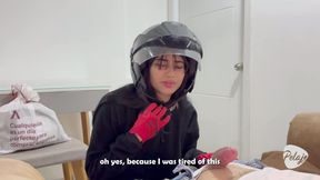 A Delivery Girl Goes to the Wrong Address and Ends up Getting Fucked by the Wrong Customer