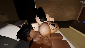 Busty bunny girl takes big black cock