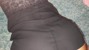 Lots of Cum on Stepmother in Law's Big Ass. Doggy Style Sex