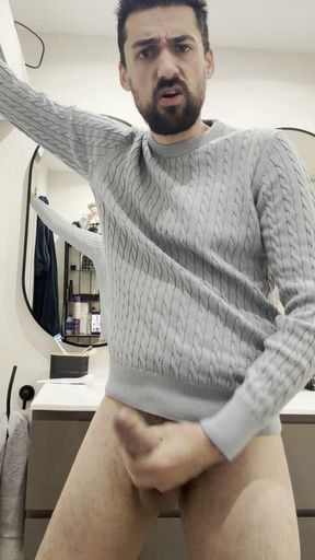 Hot Mature Stepdaddy Jerking off and Showing Ass