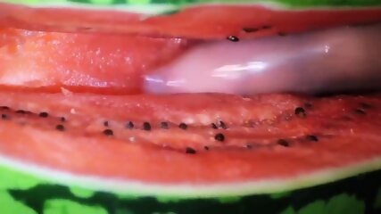 fruit fuck and self swallow - the best comes after cumming