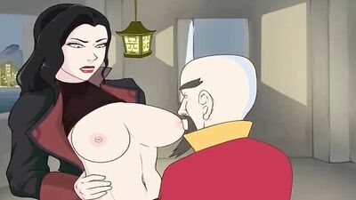 Korra, the cartoon teen, flaunts her massive tits & takes a messy facial