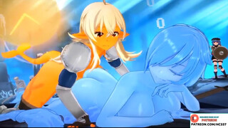 SLIME GIRL HARD FUCKED BY FUTANARI IN THE DUNGEON - THE HOTTEST FUTA HENTAI ANIMATION 60FPS