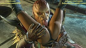 Jade Pleasuring Her Master Shao Kahn