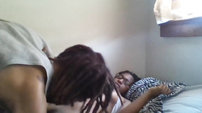 ”Sassy Black Girl Gets Her Cunt Eaten Out By Randy monster cock”