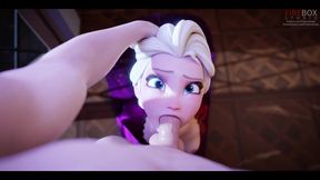 Elsa Gets Mouth Full Of Cum Down Her Throat