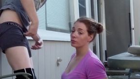 Smokin' Hot Stranger Takes a Deepthroat Blowjob