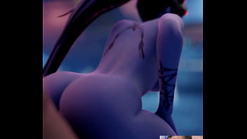 Transgender Widowmaker Riding A Hard Gooner Cock As Her Cock Flops Around