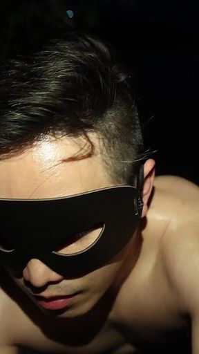 Flexing and Jerking off at Night by the Lake