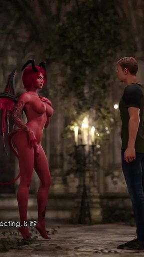 Lust Academy - Audrey the Trans Succubus Gives James a Handjob