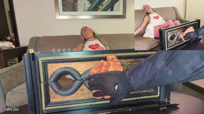 Dirty Feet Tickling Punishment in the Stocks Mars Solo and Tommy Toetickler (pip - Picture in Picture)