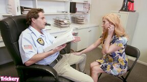 Trickery - April O'Neil on her knees sucking dick to get out of a ticket
