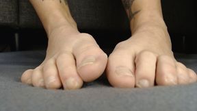 Toe Wiggling Long Toes No Polish