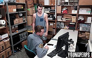 Straight perp detained and ass fucked by gay LP Officer
