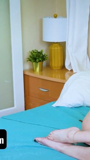 AnalMom - Redhead Milf In Yoga Pants Strips Down And Bends Over For Anal Stretching With Her Stepson   Clip 2