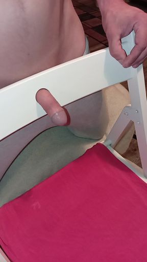 Cumshot in chair