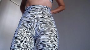 Latina MILF tries on gym clothes and shows off big booty - Limited time offer subscribe now!