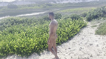Dan walking and jerking of at the Beach