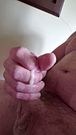 Spit on cock cumming