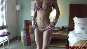 Mya Nichole goes from poolside to hotel room anal ride